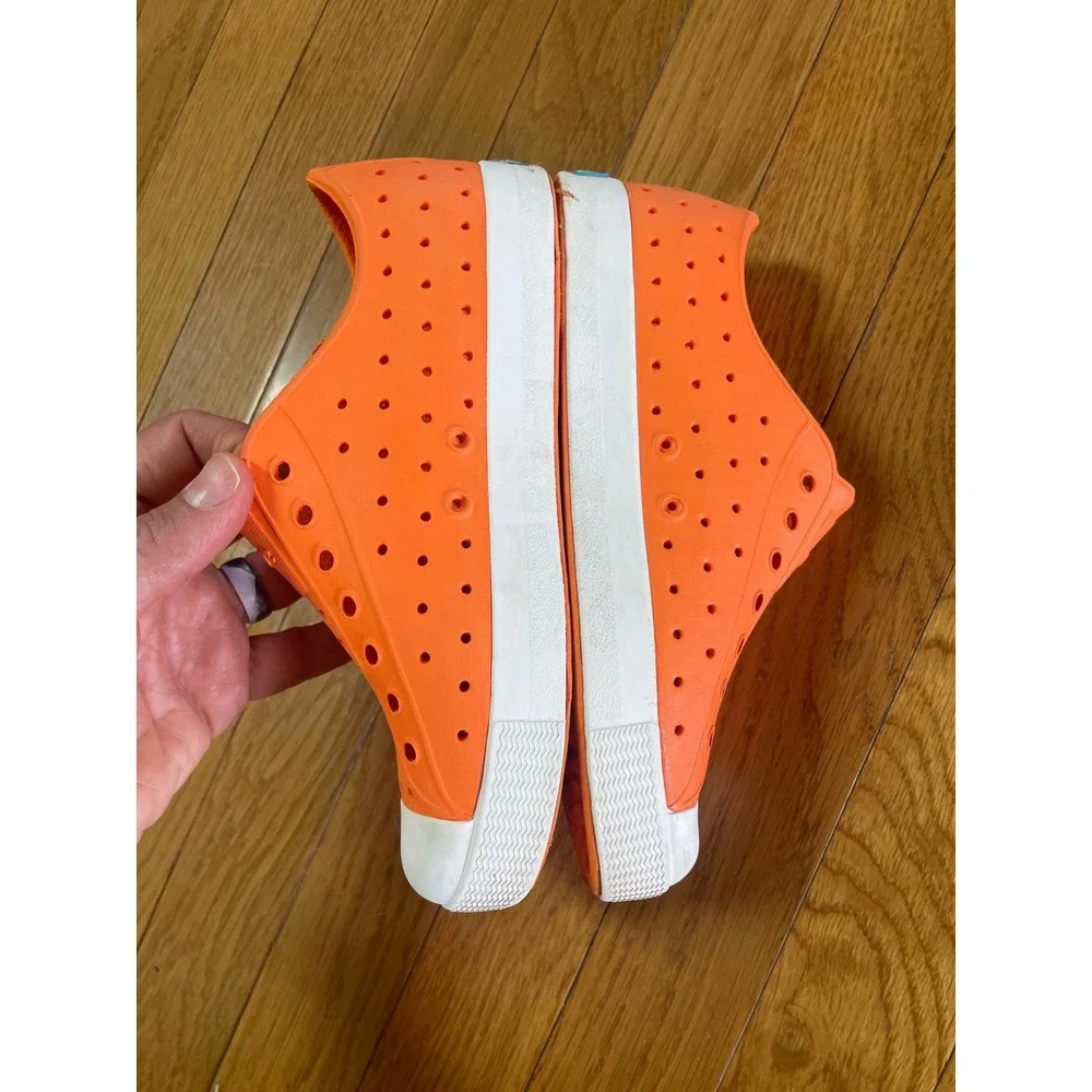 Native Jefferson Kids Orange EVA Slip On Water Shoes Sneakers J2